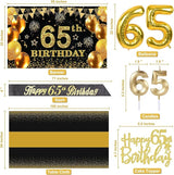 65th Birthday Decorations Men Women with 65th Birthday Banner Black