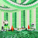 Green-White Party Decorations Streamers Garland - 157Ft Four-Leaf