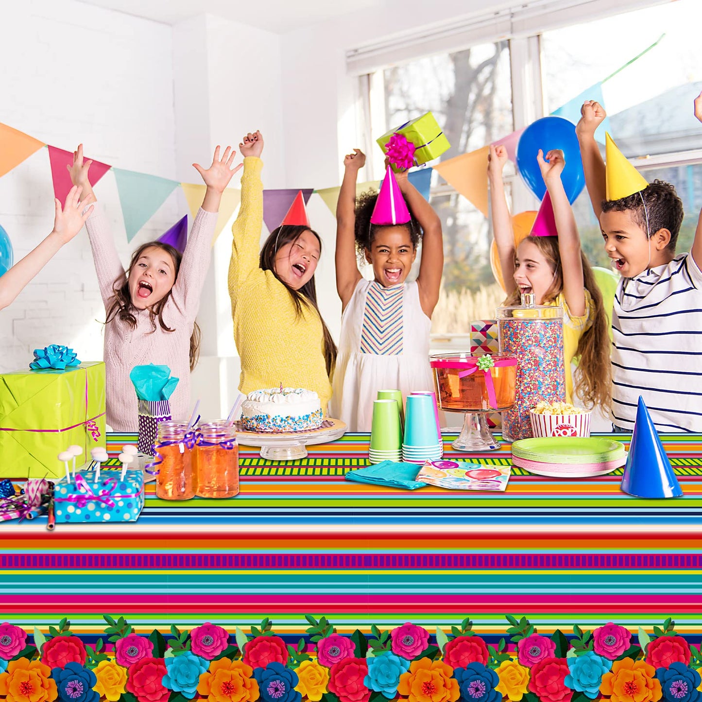 3 Pieces Mexican Fiesta Party Supplies Mexican Theme Tablecloths Fifth