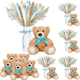 6 Sets 123 Pcs Bear Baby Shower Table Centerpieces Dried Pampas Decor