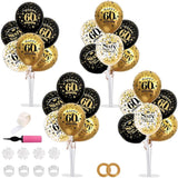 4 Set Black Gold Balloon Stand Kit for Birthday Decorations for 60th
