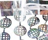 BRAVESHINE Disco Hanging Balls Fringe Backdrop - 2 Pack Silver Tinsel