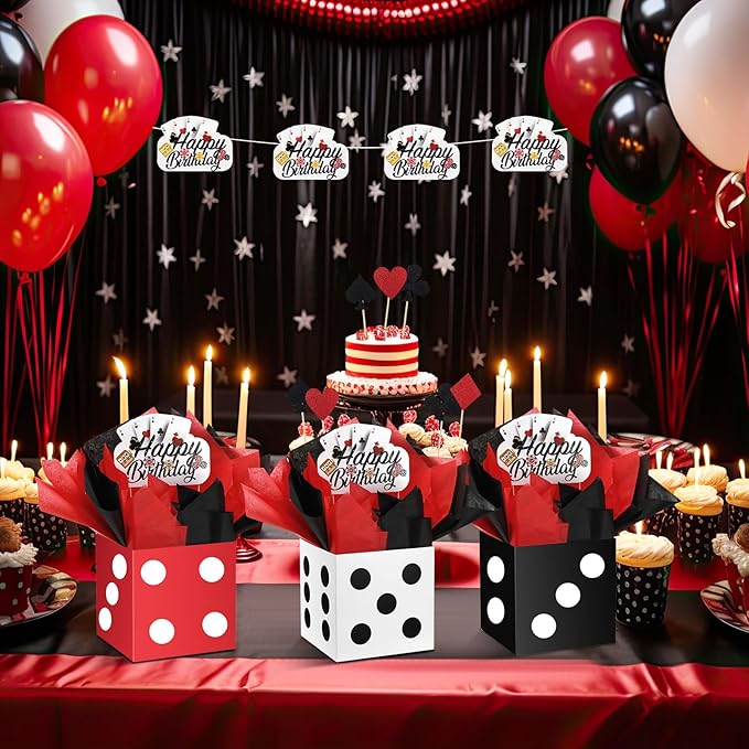 9 Set Casino Theme Birthday Party Decorations for Table Centerpiece