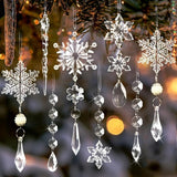 Christmas Tree Decoration Crystal Ornaments - 48pcs Acrylic Christmas
