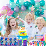 134Pcs Mermaid Party Favors Birthday Decorations for Girls Party