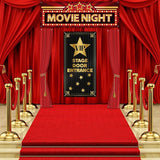 4 Pcs Movie Night Porch Sign Banner VIP Door Entrance Door Cover