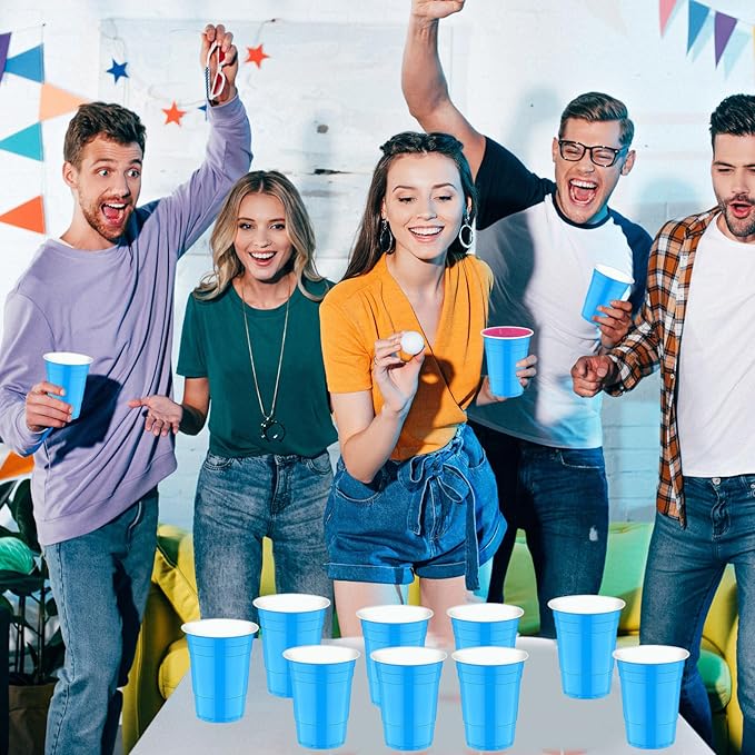 120 pcs 12 oz lake blue plastic cups Gender Reveal Plastic cups blue