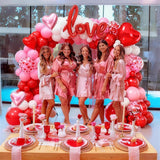Valentines Day Balloon Arch Kit 114Pcs Red Pink White Balloon
