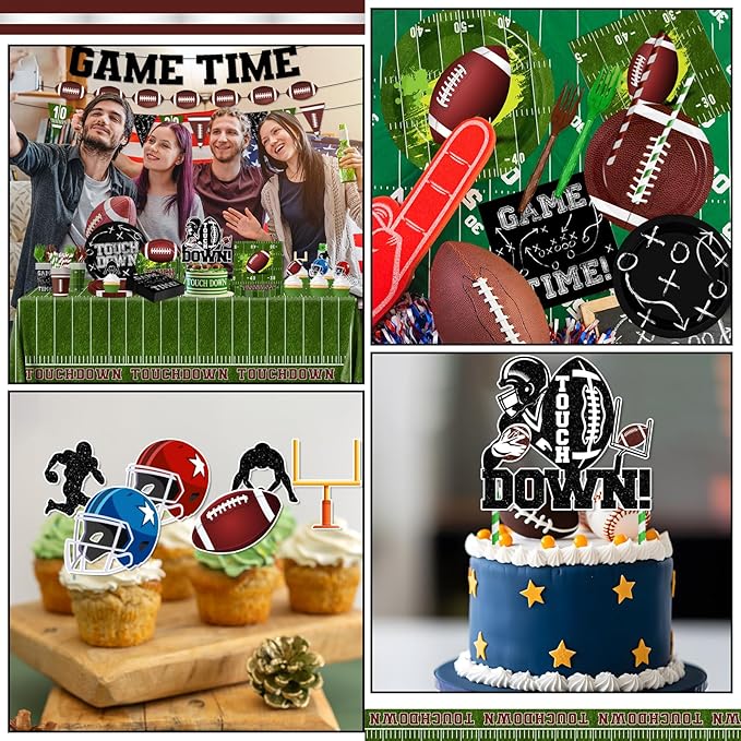 Football Party Supplies Kit Serve 24 Football Party Decorations