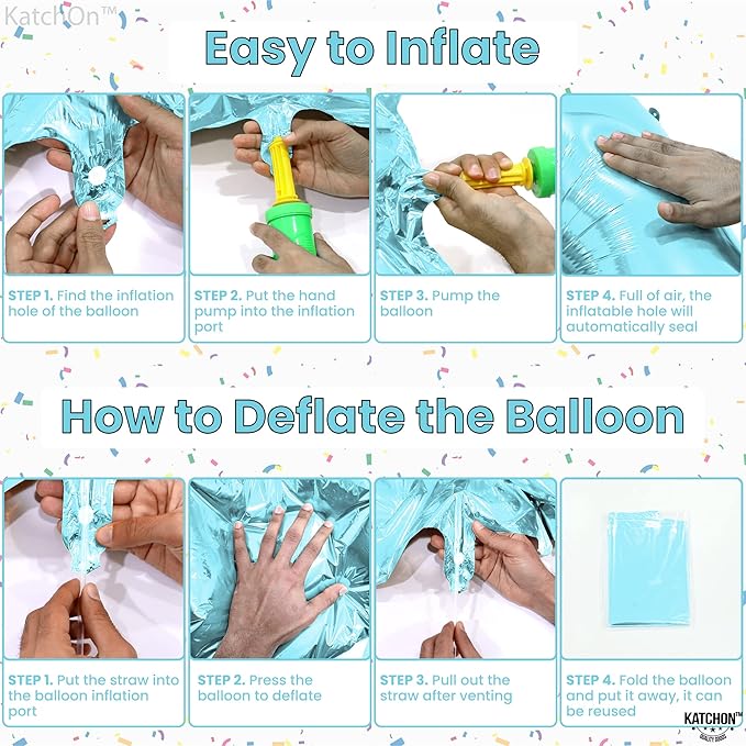 KatchOn, Big Light Blue 5 Balloon Number - 40 Inch | Light Blue