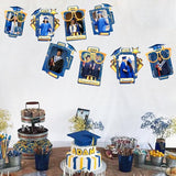 pinkblume Graduation Party Decorations Navy Blue and Gold Grad Photo