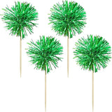 Gyufise 30Pcs Foil Firework Cupcake Toppers Sparkle Tinsel Cake #8