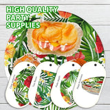 200pcs Hawaiian Luau Party Decorations Tropical Luau Plates and
