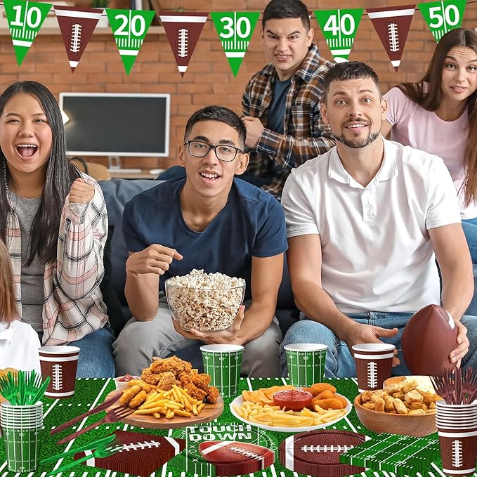 Football Party Supplies Kit Serve 25 178Pcs Football Theme Party