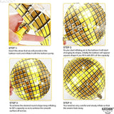 KatchOn, Huge Gold Disco Ball Balloons - 22 Inch Pack of 6 | 4D Disco