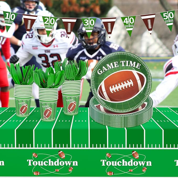 Football Party Decorations 133Pcs Football Party Supplies Set