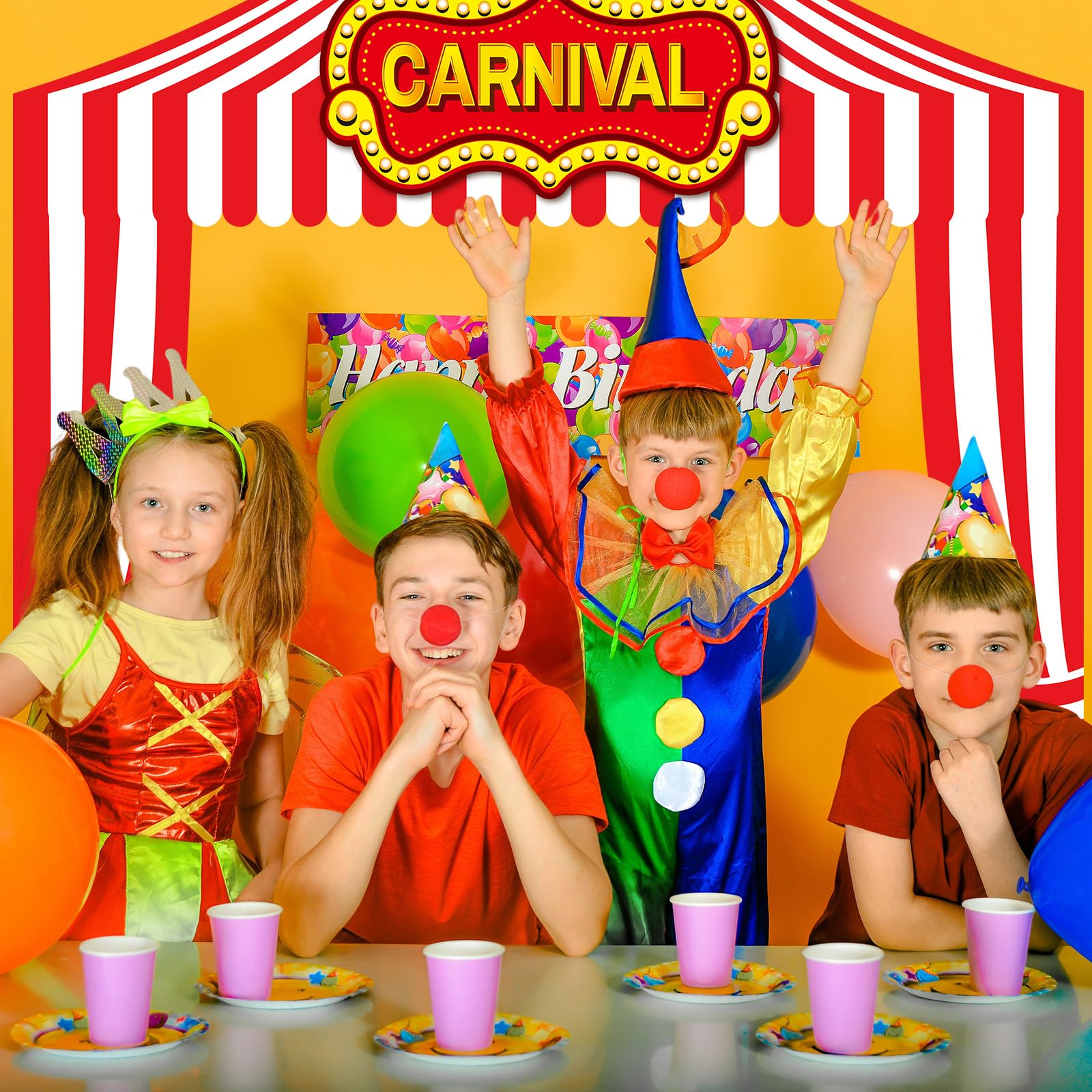 Ziliny 3 Pcs Carnival Party Decorations Circus Tent Awning Halloween