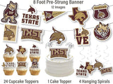 Texas State Party Supplies for TXST Football, Birthday Gift,