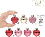 Valery Madelyn 25Pcs Valentine's Day Heart Shaped Ornaments Gift