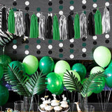 Black Green Silver Football Party Decorations 33pcs Banner Soccer