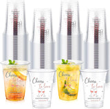 100 Pcs Plastic Wedding Cups 16 oz Cheers to Love Wedding Reception