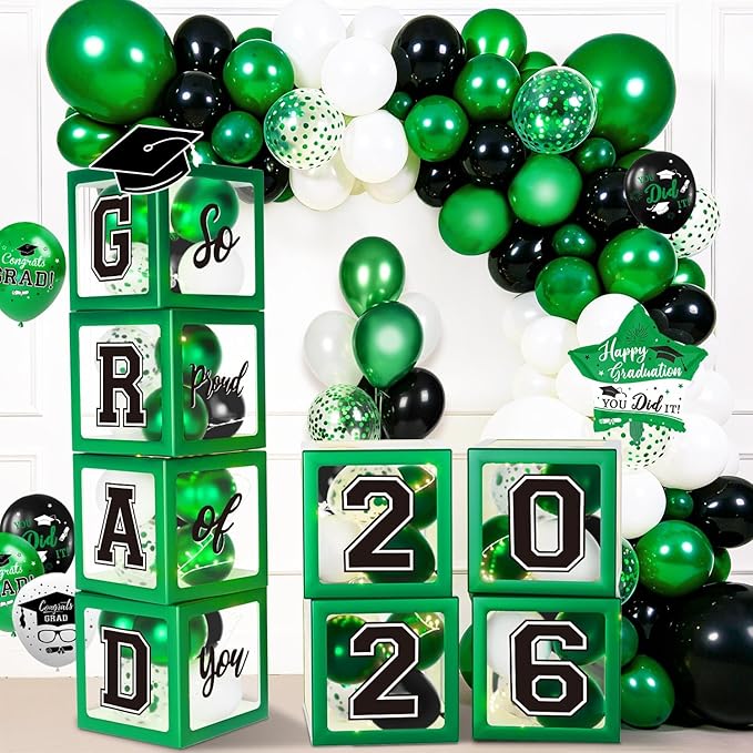 Graduation Decorations Class of 2026 - Green Graduation Decorations -