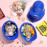 Sumind 48 Packs Construction Party Hats Kids Plastic Worker Helmet