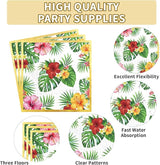 200Pcs Hawaiian Luau Party Decorations Aloha Tropical Hibiscus