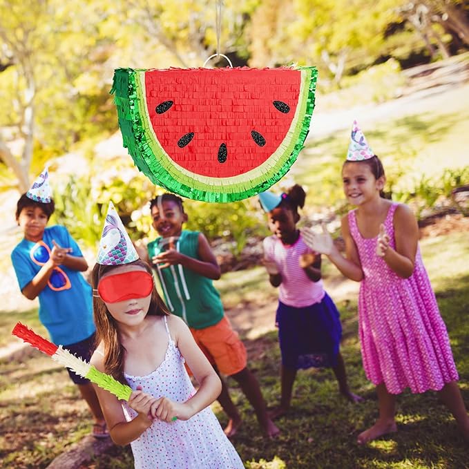 Watermelon Piñata Fruit Theme Summer Birthday Party Decorations Kids