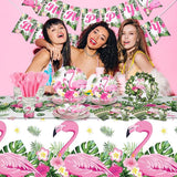 171 Pcs Flamingo Birthday Party Supplies Tropical Luau Hawaiian