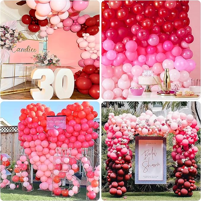 150Pcs Valentine's Day Balloon Garland Arch Kit Pink Red Rose Red