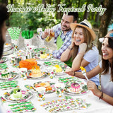 452 Pcs Hawaiian Party Decorations Tropical Luau Paper Plates