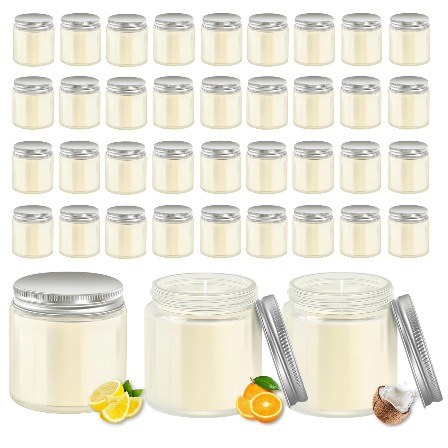 ACITHGL 36 Pcs 4oz Mini Mason Jar Candles Small Scented Candles Bulk