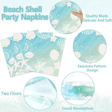 Seashell Beach Party Plates Napkin Fork Nautical Coastal Birthday