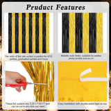 2 Pack Graduation Backdrop, 3.28 FT x 7.05 FT Black and Gold Foil