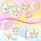 250 Pcs Unicorn Fairy Party Decoration for Girl Happy Birthday
