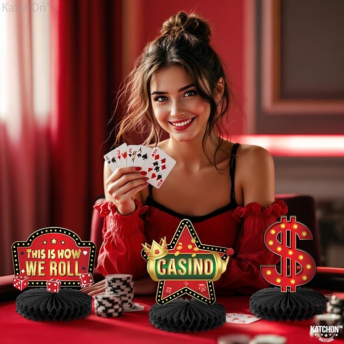 Big Casino Centerpieces for Tables Pack of 12 Casino Theme Party