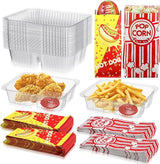 150 Pcs Concession Stand Supplies Movie Night Snack Trays Carnival