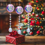 Merry Christmas Crystal Suncatcher Ornament Gifts for Women Mom Wife