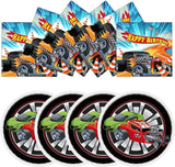 50Pcs Race Car Tableware Dinnerware Set Disposable Hot Car Wheels