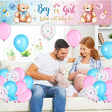 39 Pieces Gender Reveal Banner and Balloon Set Gender Reveal Party