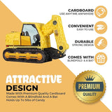 Excavator Pinatas Bundle with a Blindfold and Bat 16.5x11x4.7 inch