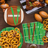 175 Pcs Football Tableware Set Serves 25 Football Themed Disposable