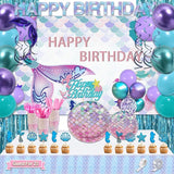 299 Pcs Mermaid Birthday Decorations Mermaid Party Decorations Kit