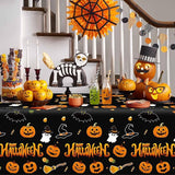 3 Pack Halloween Tablecloth Rectangle 54 x 108 Plastic Table Cloth