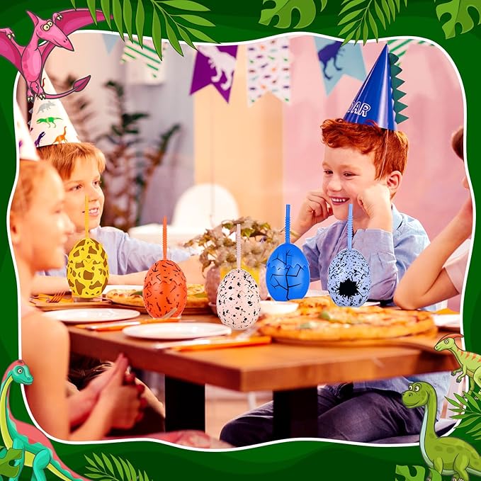 12 Pcs Kids Dinosaur Party Favor Cups with Lids and Straws 10 oz Egg