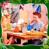 12 Pcs Kids Dinosaur Party Favor Cups with Lids and Straws 10 oz Egg