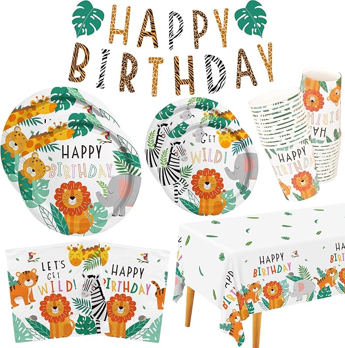 Safari Birthday Party Supplies Jungle Disposable