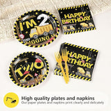 96Pcs Construction 2nd Birthday Party Supplies Construction Truck