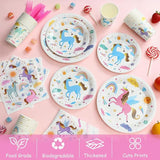 144Pcs Unicorn Birthday Party Supplies Decorations Kids Girl Themed